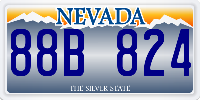 NV license plate 88B824