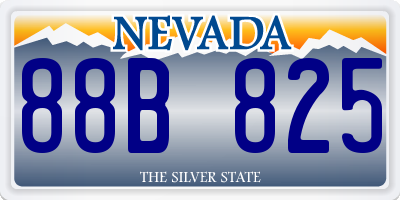 NV license plate 88B825