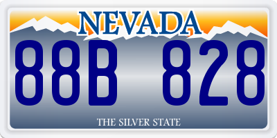 NV license plate 88B828