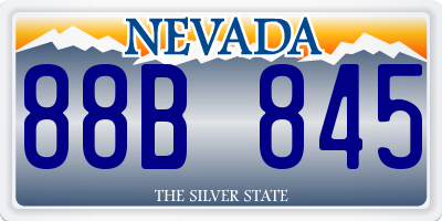 NV license plate 88B845