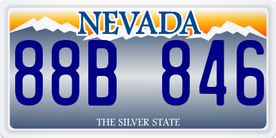 NV license plate 88B846