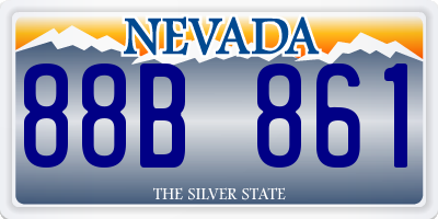 NV license plate 88B861