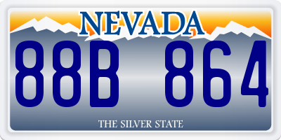 NV license plate 88B864