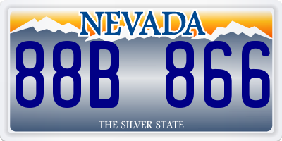 NV license plate 88B866