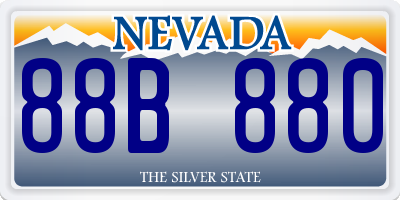 NV license plate 88B880