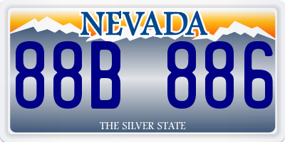 NV license plate 88B886