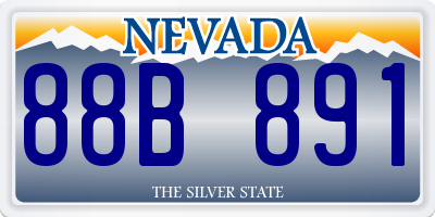 NV license plate 88B891