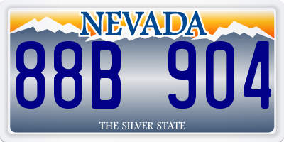 NV license plate 88B904