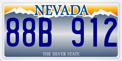 NV license plate 88B912