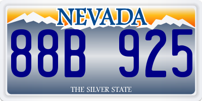 NV license plate 88B925