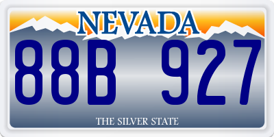 NV license plate 88B927