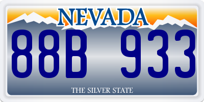 NV license plate 88B933