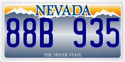 NV license plate 88B935