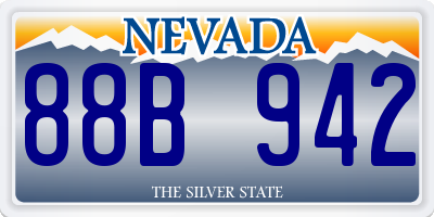 NV license plate 88B942