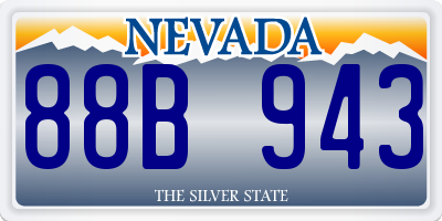 NV license plate 88B943