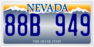 NV license plate 88B949