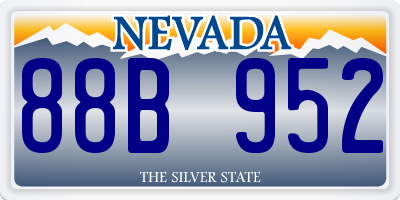 NV license plate 88B952