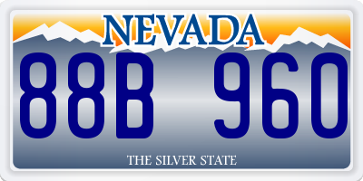 NV license plate 88B960