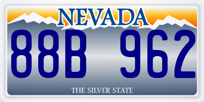 NV license plate 88B962