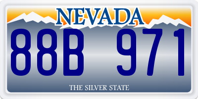 NV license plate 88B971