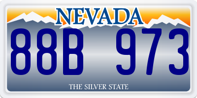 NV license plate 88B973