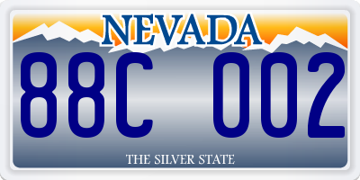 NV license plate 88C002