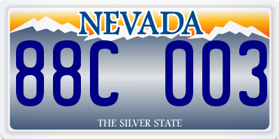 NV license plate 88C003