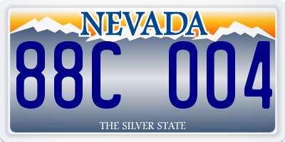 NV license plate 88C004