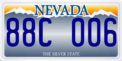 NV license plate 88C006