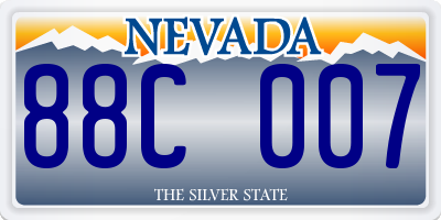 NV license plate 88C007