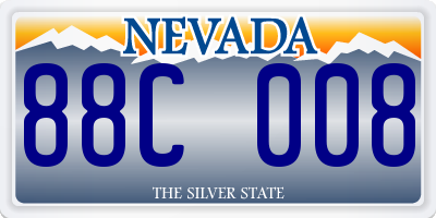 NV license plate 88C008