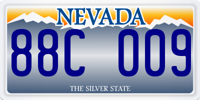 NV license plate 88C009