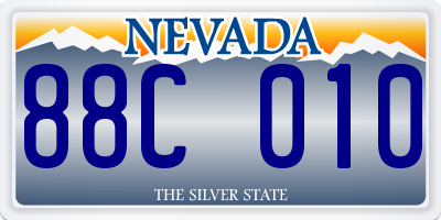 NV license plate 88C010