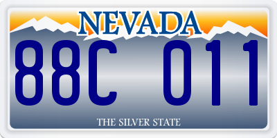 NV license plate 88C011