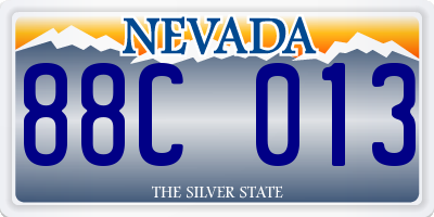 NV license plate 88C013