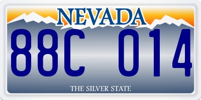 NV license plate 88C014