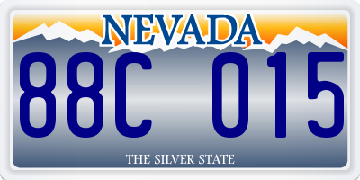 NV license plate 88C015