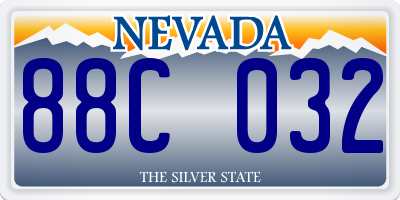 NV license plate 88C032