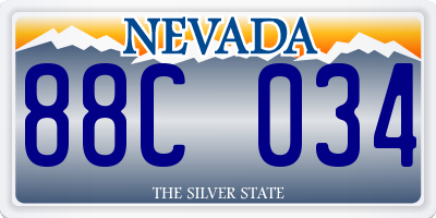 NV license plate 88C034