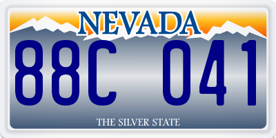 NV license plate 88C041