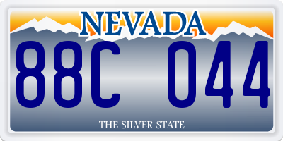 NV license plate 88C044