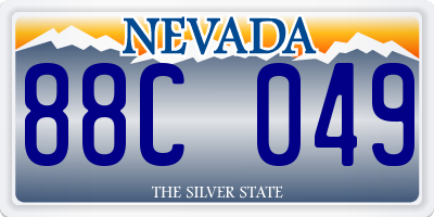 NV license plate 88C049