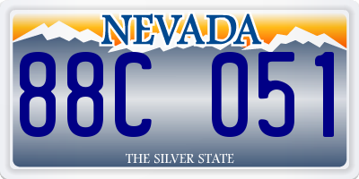 NV license plate 88C051