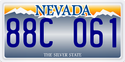 NV license plate 88C061