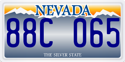 NV license plate 88C065