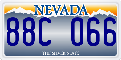 NV license plate 88C066