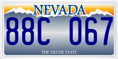 NV license plate 88C067