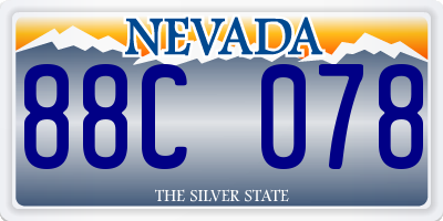 NV license plate 88C078