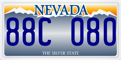 NV license plate 88C080