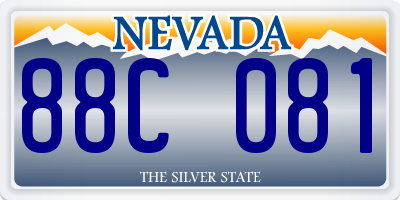 NV license plate 88C081